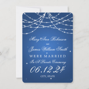 Ehe / Elopement Sparkling String Blue Ankündigung