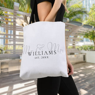 Ehe etabliert Mr und Mrs Hochzeit Tasche