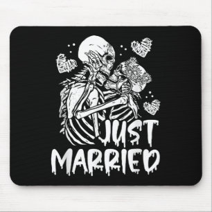 Ehe Halloween Skeleton Braut und Groom Wir Mousepad