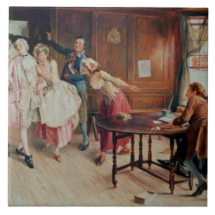 Ehe in der Fleet Street, 1898 (Öl auf Leinwand) Fliese