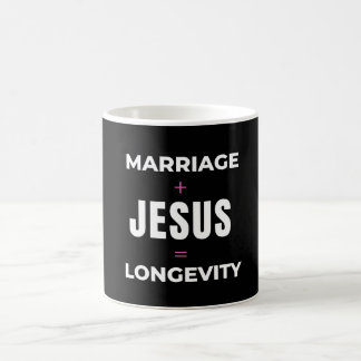 Ehe + Jesus = Langlebigkeit Kaffeetasse