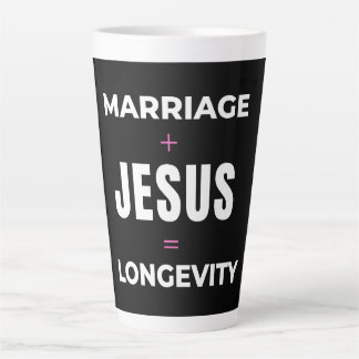 Ehe + Jesus = Langlebigkeit Milchtasse