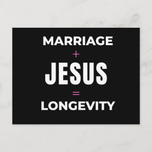 Ehe + Jesus = Langlebigkeit Postkarte