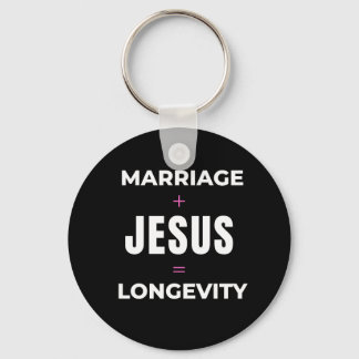 Ehe + Jesus = Langlebigkeit Schlüsselanhänger
