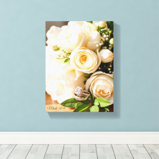 Ehe - Premium Wrapped Canvas (Glanz) Leinwanddruck (Insitu (Holzboden))