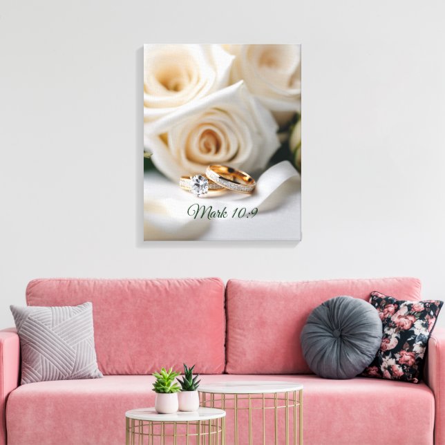 Ehe - Premium Wrapped Canvas (Glanz) Leinwanddruck (Insitu (Wohnzimmer))