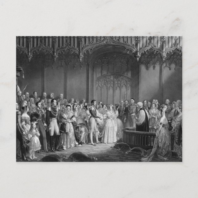 Ehe von Königin Victoria und Prinz Albert Postkarte (Vorderseite)