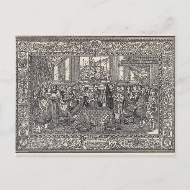 Ehe von Louis XIV Postkarte (Vorderseite)