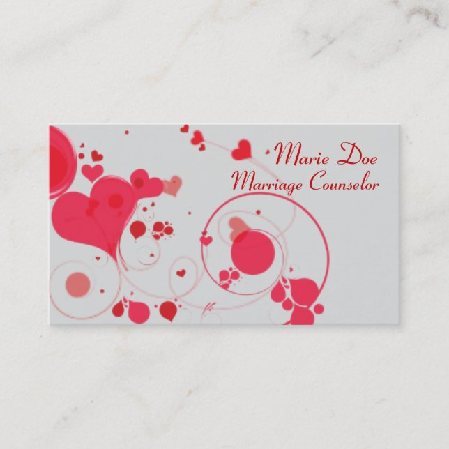 Eheberater Elegante Feminine Business Card Visitenkarte (Vorderseite)