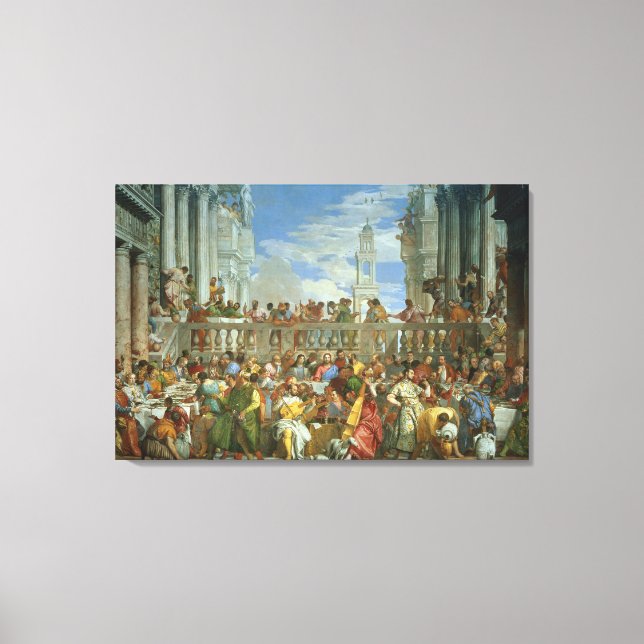 Ehefest in Cana, c.1562 (Öl auf Leinwand) Leinwanddruck (Vorderseite)
