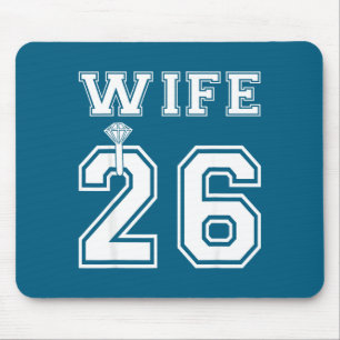 Ehefrau 2026 Ehemann passende Verlobungsfeier Mousepad