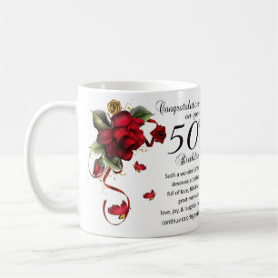 Ehefrau-50. Geburtstags-Geschenk-Tasse Kaffeetasse