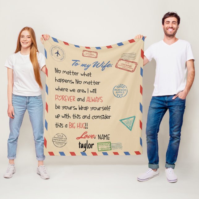 Ehefrau Blanket Design Hochzeitsgeschenk Fleecedecke (Beispiel)