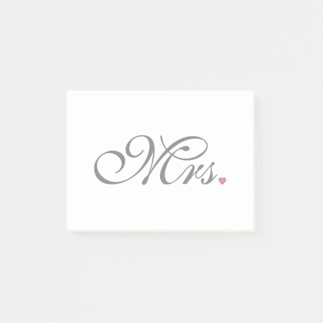Ehefrau Bride Seine neuen Wünsche Post-it Klebezettel (Vorderseite)
