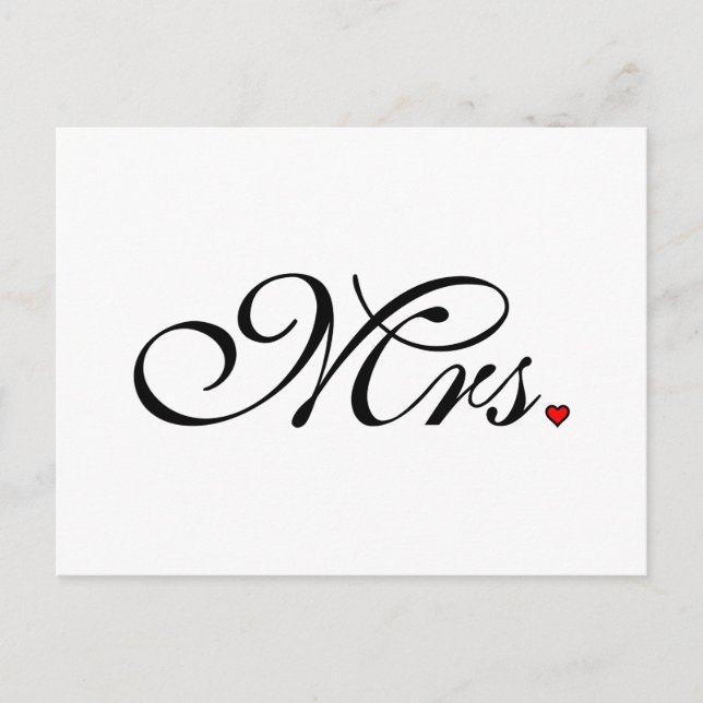 Ehefrau Bride Seine neuen Wünsche Postkarte (Vorderseite)