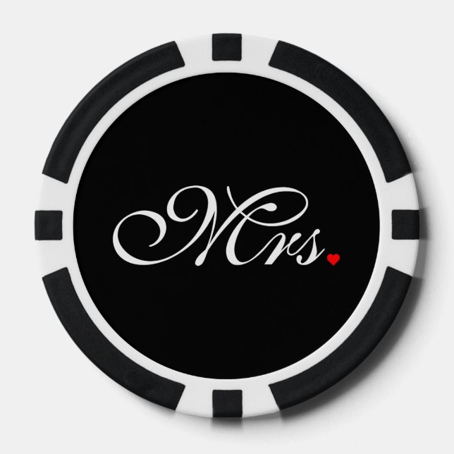 Ehefrau Bride Seiner Frau, die sich neu ernähren m Pokerchips (Vorderseite)