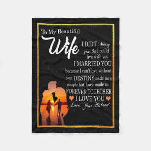 Ehefrau Brief an meine Ehefrau Liebe von Husband Fleecedecke