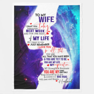 Ehefrau  Brief an meine Ehefrau Liebe von Husband Fleecedecke