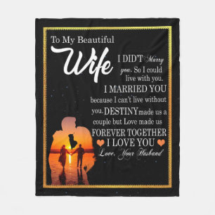 Ehefrau  Brief an meine Ehefrau Liebe von Husband Fleecedecke