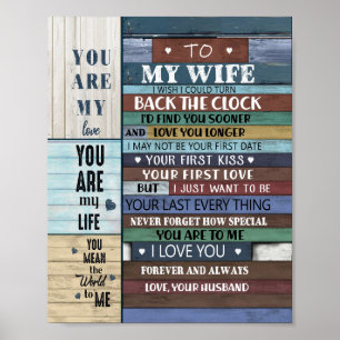 Ehefrau  Brief an meine Ehefrau Liebe von Husband Poster