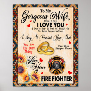 Ehefrau Brief an meine Ehefrau Liebe von Husband Poster