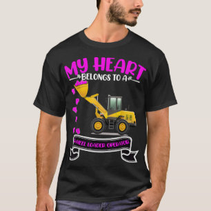Ehefrau Daugh des Valentine's Day Wheel Loader Ope T-Shirt
