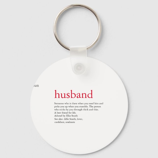 Ehefrau-Definition Hochzeit / Jubiläum Schlüsselanhänger (Vorderseite)