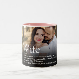 Ehefrau Definition Modern Lustige Foto Zweifarbige Tasse