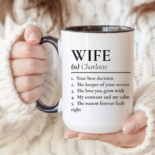 Ehefrau Definition Personalisierter Kaffeebecher G Tasse