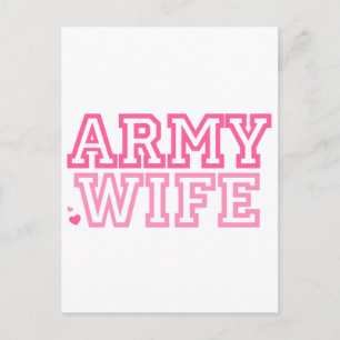 Ehefrau der Armee (pink) Postkarte