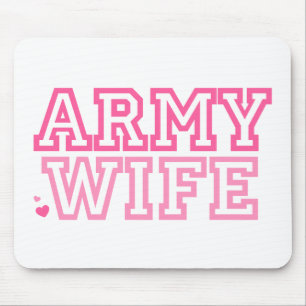 Ehefrau der Armee (rosa) Mousepad
