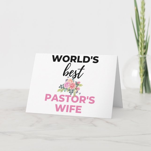 Ehefrau der besten Pastoren der Welt Karte (Vorderseite)