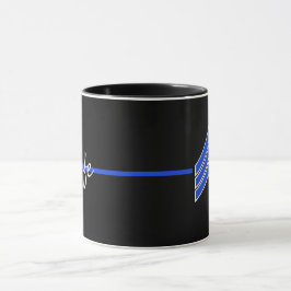 Ehefrau der dünnen blauen Linie LEO mit Rank Strip Tasse