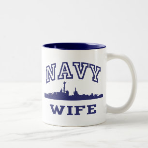 Ehefrau der Marine Zweifarbige Tasse