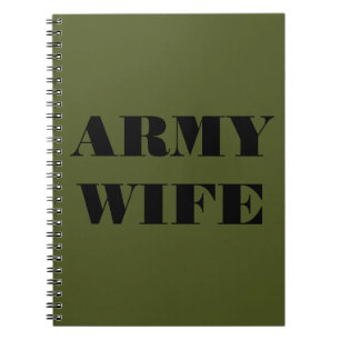 Ehefrau der Notebookarmee Notizblock