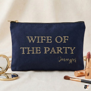 Ehefrau der Party Benutzername Navy Gold Zubehörtasche