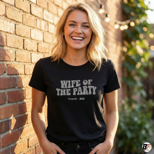 Ehefrau der Party Personalisiertes Junggesellinnen T-Shirt