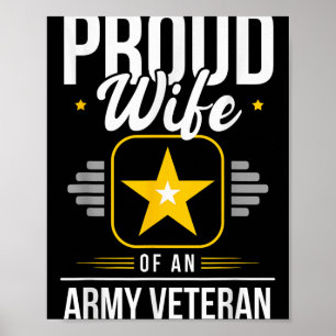 Ehefrau der Veteranen-Ehefrau stolz Ehefrau eines  Poster