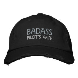 Ehefrau des Badass Pilot bestickte Hülle Baseballkappe