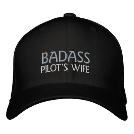 Ehefrau des Badass Pilot bestickte Hülle Bestickte Baseballkappe