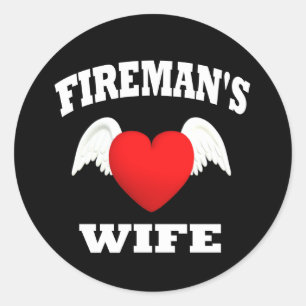 Ehefrau des Feuermanns Runder Aufkleber
