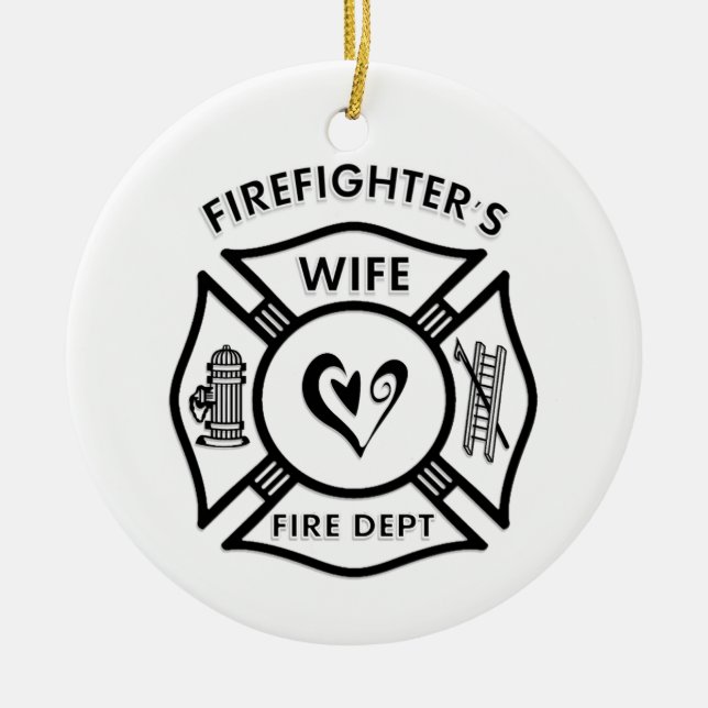 Ehefrau des Feuerwehrmanns Keramikornament (Vorne)