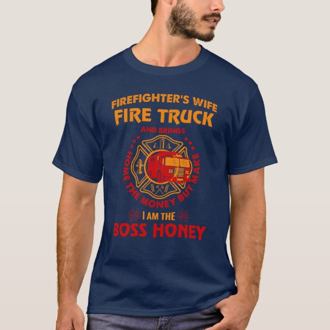 Ehefrau des Feuerwehrmanns T-Shirt (Vorderseite)