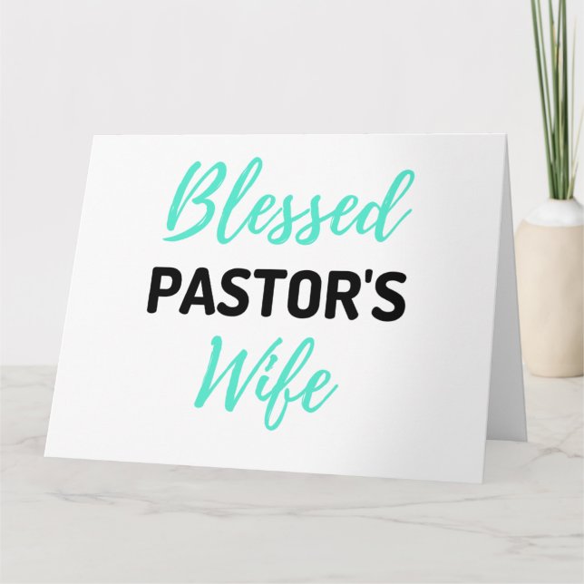 Ehefrau des gesegneten Pastors bl Karte (Vorderseite)