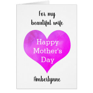 Ehefrau des Tages der glücklichen Mütter am rosa H