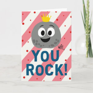 Ehefrau Du bist Spitze Muttertags-Kieselstein-Kart Karte