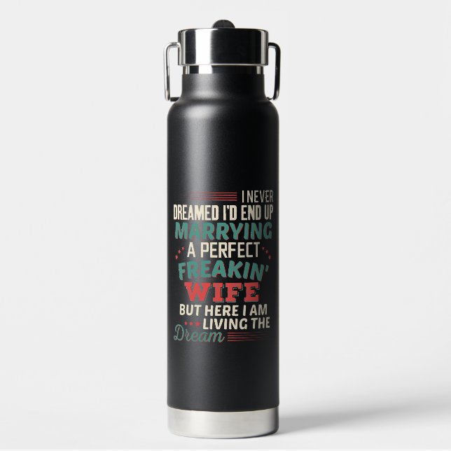 Ehefrau Ehemann Benutzerdefiniert Sarkastisch Perf Trinkflasche (Vorderseite)