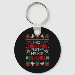 Ehefrau Ehemann erstes Weihnachten Frisch verheira Schlüsselanhänger