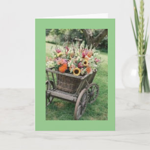 *EHEFRAU* EINE WAGON, DIE IHNEN BLUME GEFÜLLT HAT KARTE