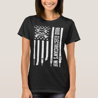 Ehefrau eines Elektrons US-Fahne Ehefrau eines Ele T-Shirt